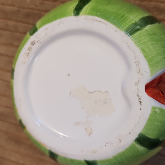 Vintage Accents Vintage Watermelon Fruit Jar With Lid Ceramic